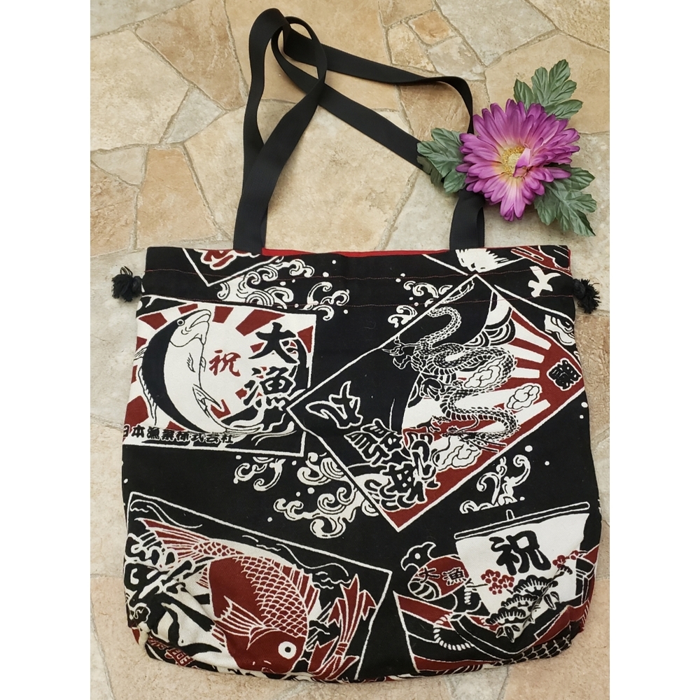 Handmade Drawstring Tote bag